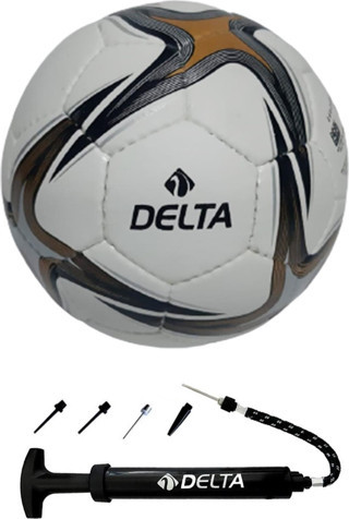 Delta Super League El Dikişli No 3 Dura-Strong Futbol Topu + Çok Fonksiyonlu Top Pompası İkili Set