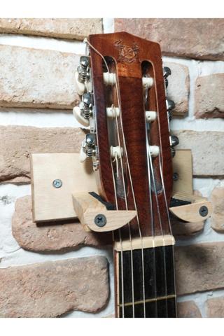 Donizetti Gitar Duvar Askısı Standı Aparatı Ahsap Tasarım Naturel