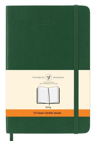 Victorias Journals 2024 Classic Günlük Cep Ajanda 9x14 Yeşil