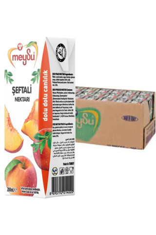 Meysu Şeftali Nektarı Meyve Suyu 200 Ml ( 27 Li 1 Koli )