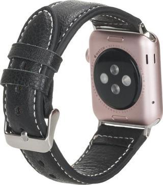 Bouletta Apple Watch Uyumlu Deri Kordon 42-44-45mm NM1-AS1 Siyah