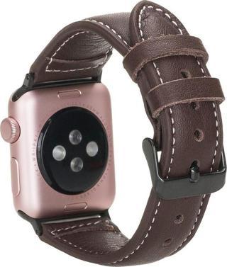 Bouletta Apple Watch Uyumlu Deri Kordon 42-44-45mm NM1-AS3 Kahve