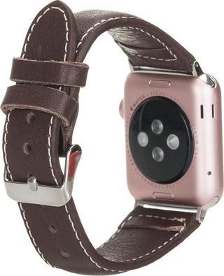Bouletta Apple Watch Uyumlu Deri Kordon 42-44-45mm NM4-AS4 Kahve