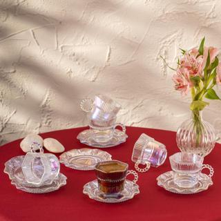 Emsan Hatrı Var Gökkuşağı 80 ml 6'lı Kahve Fincan Takımı