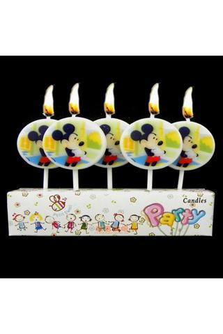 Kuzey Mickey Mouse Bırthday Candle Vıp Kalite Mickey Mouse Pasta Mumu 5 Adet Mickey Mouse Doğum Günü Mumu