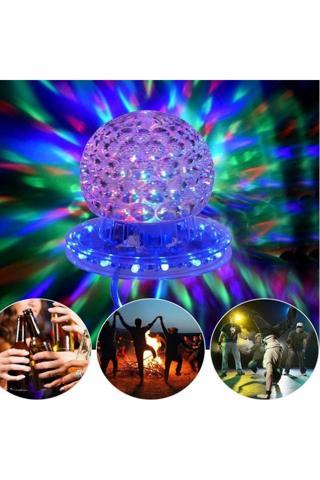 Kuzey Rgb Yılbaşı Disko Lambası Renkli Dönen Disko Işığı Led Light Noel Disco Led Lantern Işıklı Ufo