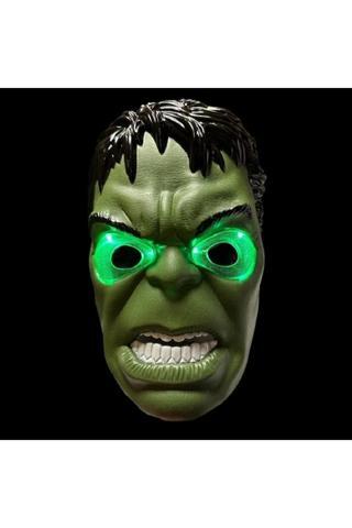 Kuzey Led Işıklı Maske Işıklı Hulk Maskesi Led Light Hulk Mask Yeşil Adam Maskesi Cadılar Bayramı Maskesi