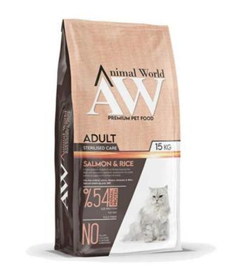 Animal World Cat Sterilised Somon Yetişkin Kedi Maması 15 kg