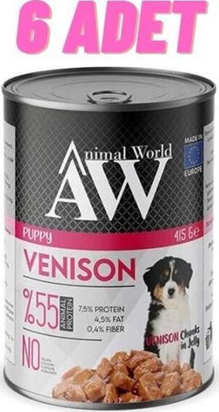 Animal World Puppy Venison Jelly Yavru Köpek Konservesi 6x415 Gr