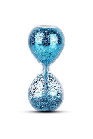 Kuzey Blue Sand Clock Mavi Kum Saati Cam Kum Saati Simli Mavi Kum Saati Yılbaşı Hediyeleri Yılbaşı Dekor