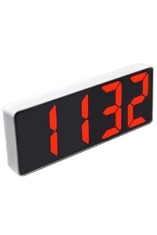 Kuzey Vıp Kalite Kırmızı Led Işıklı Saat Dijital Saat Alarm Derece Ses Kontrollü Usb+Pilli Saat Led Clock