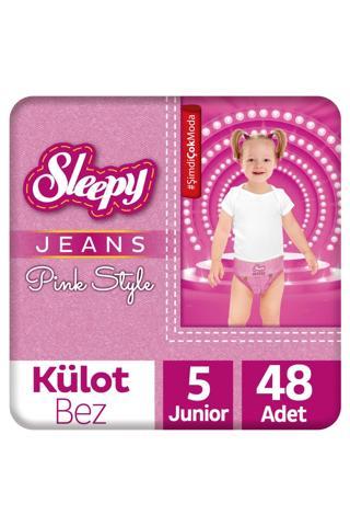 Sleepy Pink Jeans Külot Bez 5 Numara Junior 2'li Jumbo 48 Adet