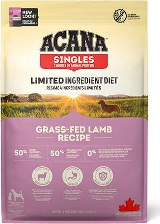 Acana Singles Grass Fed Lamb Kuzulu Elmalı Tahılsız Köpek Maması Tüm Irk ve Yaşam Evreleri 6 Kg