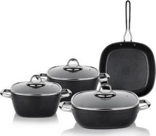 Schafer Gastronomie Master İndüksiyon 7 Parça Tencere Seti Siyah