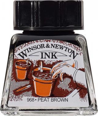 Winsor & Newton Drawing Ink Çizim Mürekkebi 14ml Peat Brown 469