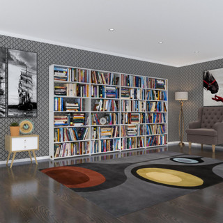 Kenzlife kitaplık süper ga byz 180*320*19 6 katlı 4 bölme çift bölme opsiyonlu ofis mutfak banyo dolabı arkalıksız