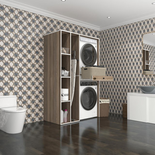 Kenzlife çamaşır-kurutma makinesi dolabı gutas sol crd 187*120*60 çekmeceli banyo