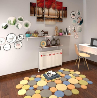 Kenzlife petek üstü raf dresuar golden boy cvz 080*24 üçlü kitaplık duvar rafı 080 cm uzunluk