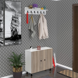 Kenzlife portmanto ayakkabılık ve askılık edik4 crdbyz 68*080*32 onaltı çift ayakkabı kapasitesi