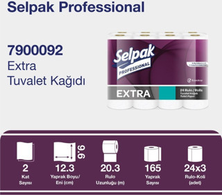 Selpak Professional Extra Tuvalet Kağıdı 3 X 24 Rulo
