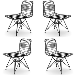 Knsz kafes tel sandalyesi 4 lü mazlum syhtuan ofis cafe bahçe mutfak