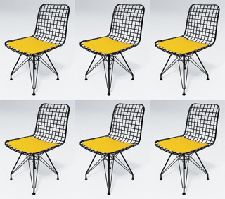 Knsz kafes tel sandalyesi 6 lı mazlum syhsrı ofis cafe bahçe mutfak