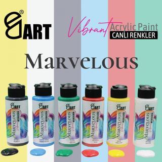 E&D Art Marvelous 6x110ml Akrilik Boya Canlı Renkler Set / ed.55268