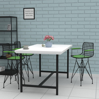 Knsz ufak boy tel bar sandalyesi 1 li uslu syhyşl kolçaklı 55 cm oturma yüksekliği mutfak bahçe cafe ofis