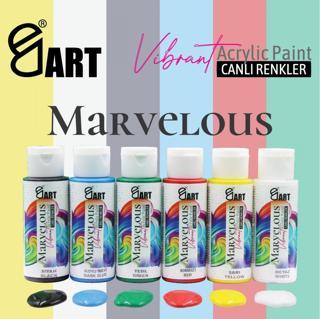 E&D Art Marvelous 6x60ml Akrilik Boya Canlı Renkler Set / ed.55266