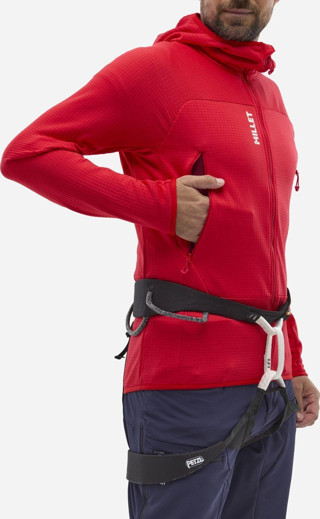 Millet FUSION GRID H Erkek Kapşonlu Polar Ceket Tam Fermuarlı  MIV9024 0335