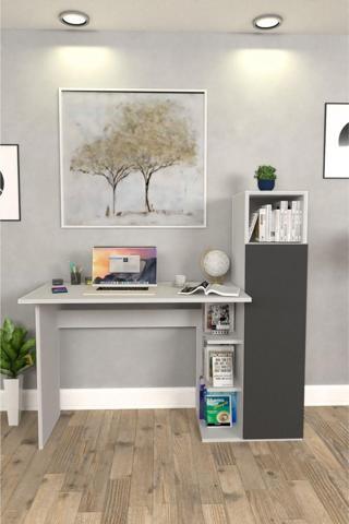Moonlife Diamond Dolaplı Çalışma Masası Antrasit