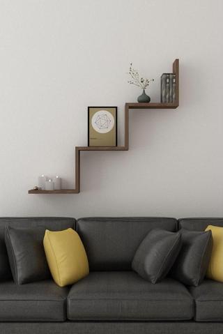 Moonlife Dart Duvar Rafı Ceviz