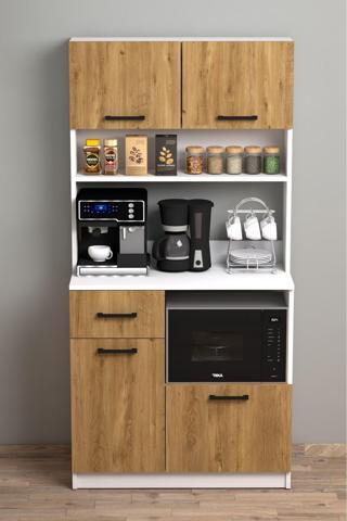 Moonlife Mocha Çok Amaçlı Kahve Köşesi Dolabı Çam