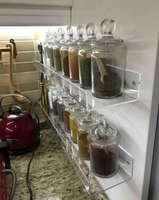 Bubistudios Pleksi Takı Oje Baharatlık Düzenleyici Raf Genişlik 30Cm X 10Cm