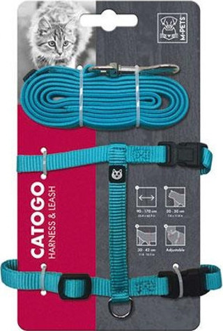 M-Pets Catogo Kedi Göğüs Tasması Seti Mavi 90-170 Cm