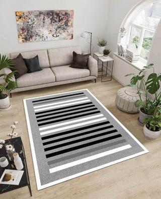 Dijidekor Işıltı Koleksiyonu Model89 Süngerli Dijital Baskılı Saçaksız Mutfak Halısı Yolluk