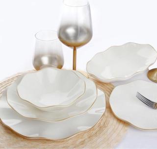 Güral Porselen Nesrın 26 Parça Yemek Setı Boya Fıle Gold