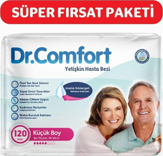 Dr.Comfort Yetişkin Bel Bantlı Hasta Bezi Small 120 Adet