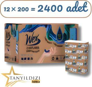 Wex Dispanser Z Katlı Havlu (12*200) 12 Li Paket