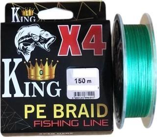 King X4 PE Braid 0,16mm 150mt 4 kat Yeşil İp Misina