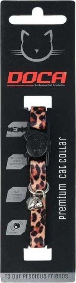 DOCA LEOPAR DESENLİ KEDİ BOYUN TASMASI  1,2 X 18-28 CM