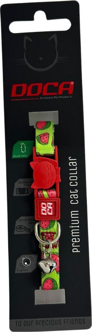 Doca Premium Watermelon Desenli Kedi Boyun Tasması 1,2 x 18 - 38 Cm