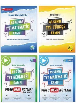 Tonguç Akademi 49 Günde TYT Matematik - Geometri - Türkçe Video Ders Notları Kampı 4'lü Set - Tonguç Akademi