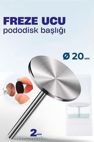20 mm Pododisk Başlığı - Pododisk Freze Ucu Profesyonel Paslanmaz Çelik