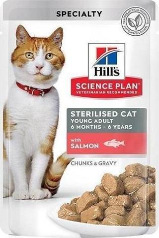 Hill's Chunks İn Gravy Somonlu Kısırlaştırılmış Kedi Konservesi 85 Gr