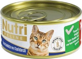 Nutri Feline Tahılsız Ton Balıklı Karidesli Kedi Konservesi 85 Gr