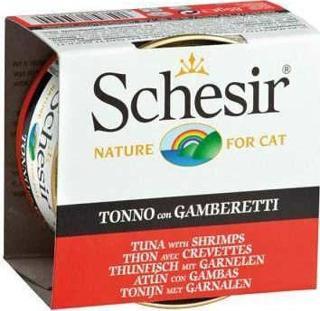 Schesir Ton Balıklı Karidesli Jöleli Kedi Konservesi 85 Gr