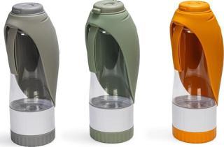 Beeztees Köpek Seyahat Su Şişesi, Ödül Kabı, Silikon, Çeşitli Renklerde, 25x9x9cm, 600ml