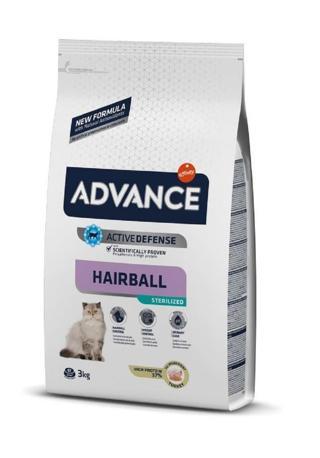 Advance Sterilised Hairball Kısırlaştırılmış Kedi Maması 3 Kg