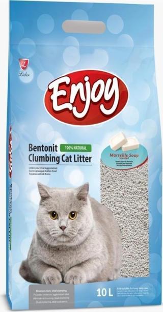 Enjoy Marsilya Sabunlu Bentonit Kedi Kumu 10 Lt